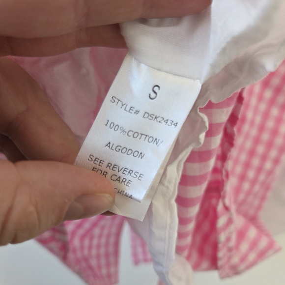 Dolls Kill Baby Pique Your Interest Mini Dress Pink Gingham Lolita Coquette S - Picture 9 of 9